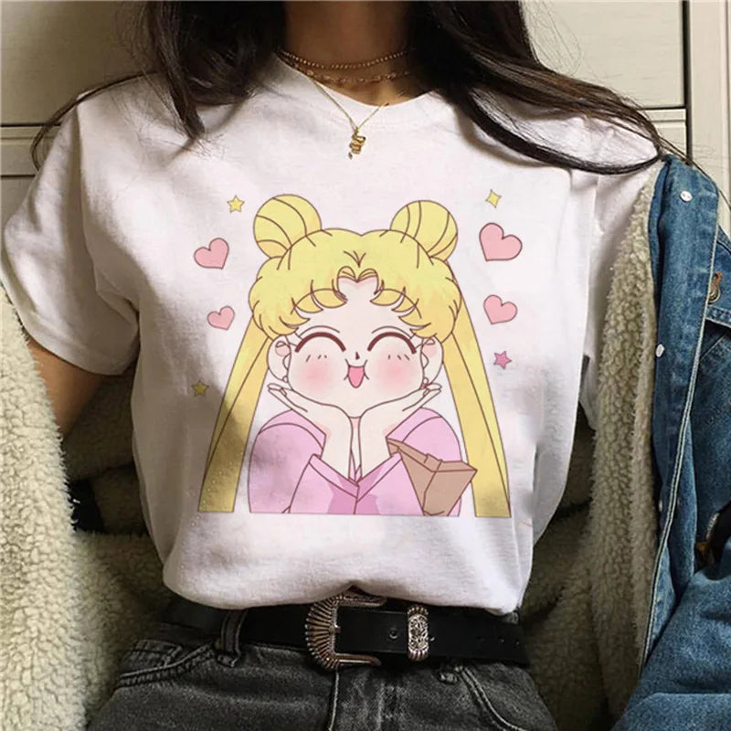 Sailor Moon Women’s T-Shirt – Personalized Print, Large-Size Short Sleeve Tee for Girls & Birthday Gifts - Image 5