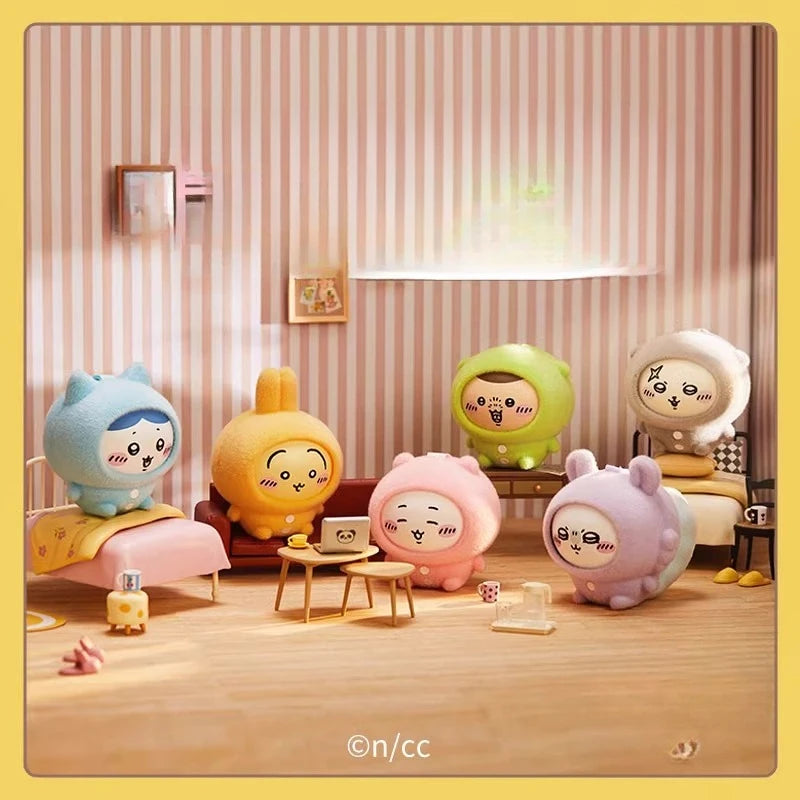 Chiikawa Pajama Series Interchangeable Face Keychain – Cute Cartoon Surprise Collectible Toy
