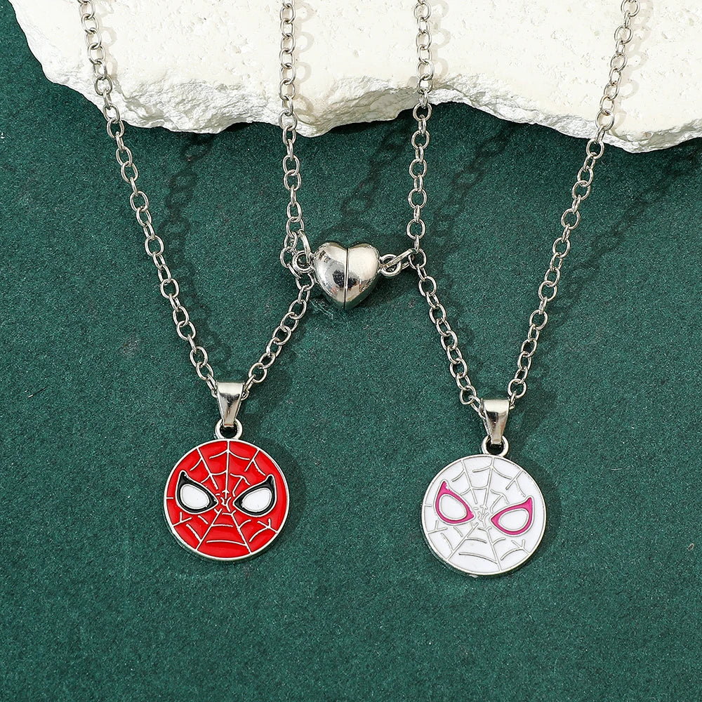 2pcs/set Marvel Superhero Spider-Man Necklace – Fashion Couple Gift for Best Friends - Image 4