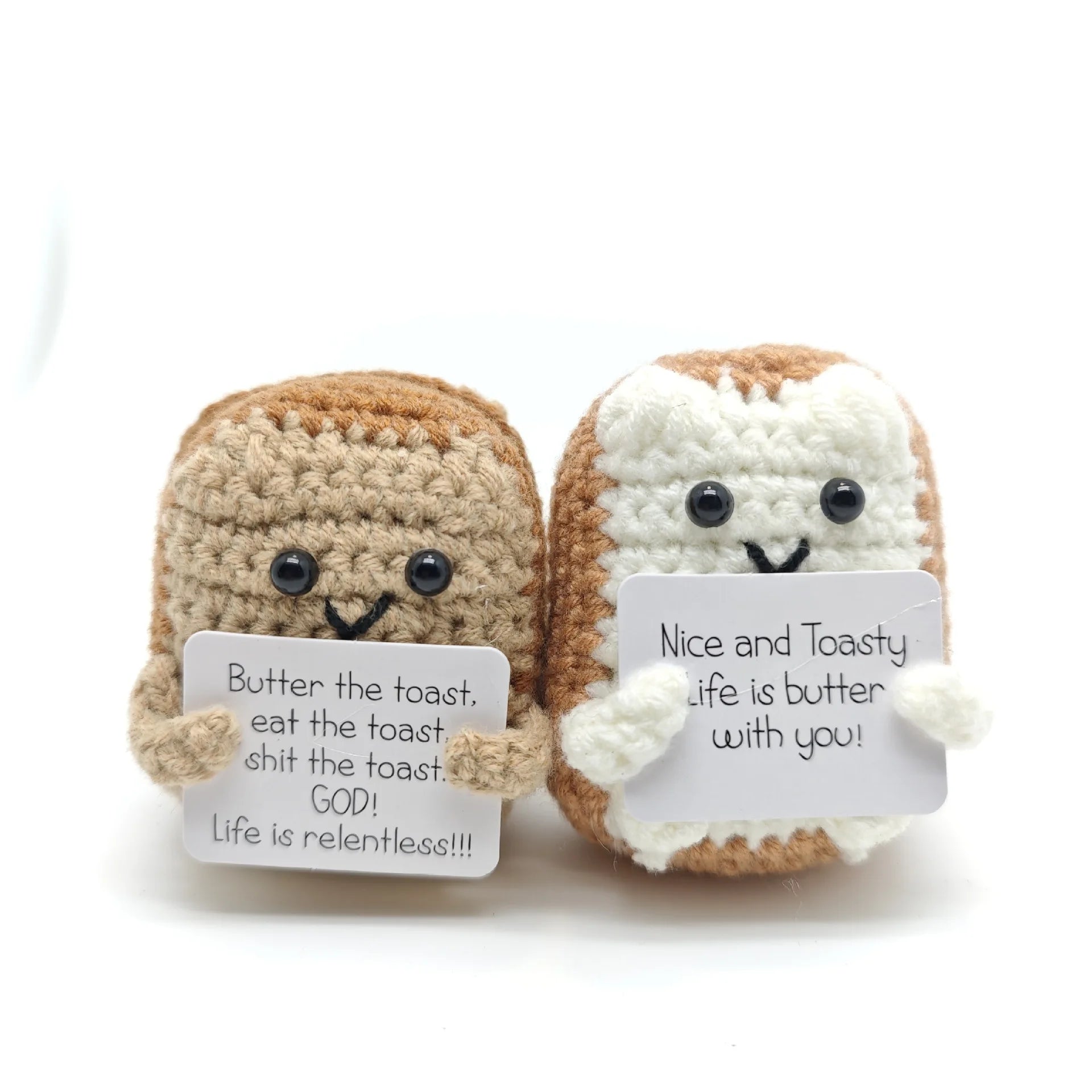 Funny Crochet Positive Energy Shark Doll – Emotional Support & Cute Knitted Woolen Bee Decor - Image 3