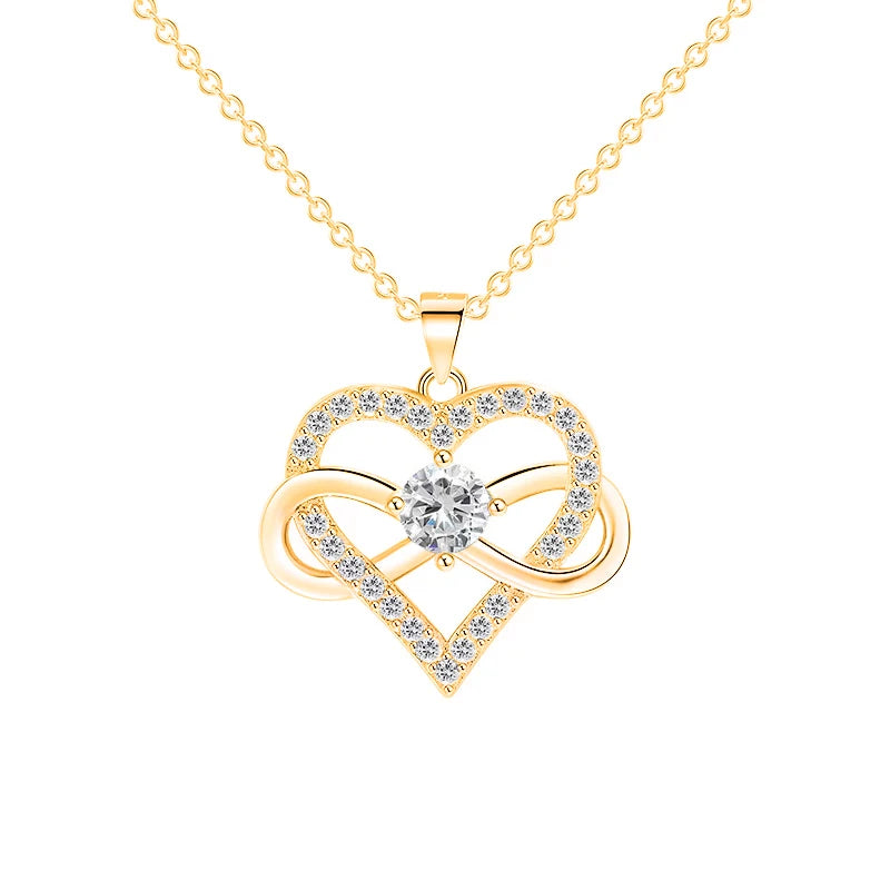 Luxury Infinity Love Heart Zircon Pendant Necklace – Romantic Gift for Her (2025 New) - Image 7