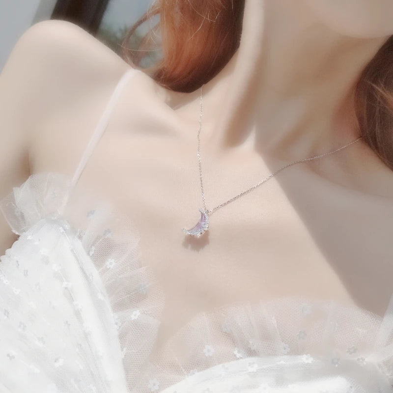 2023 Cute Star & Moon Sugar Necklace – Color-Changing Cloud Collarbone Chain for Women - Image 5