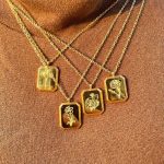 Birth Month Flower Necklace – Gold Plated Stainless Steel Pendant for Women