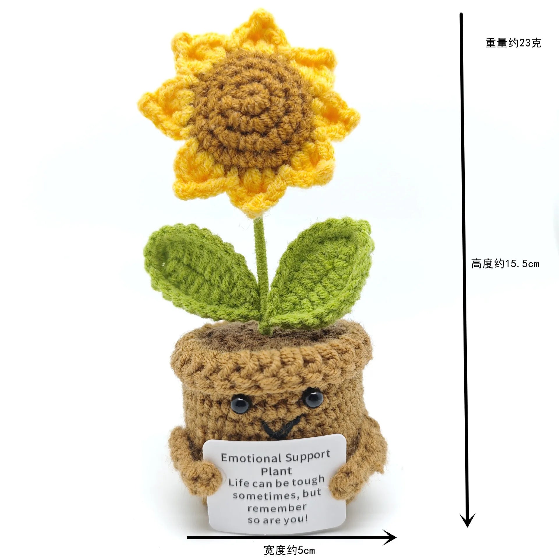 Funny Crochet Positive Energy Shark Doll – Emotional Support & Cute Knitted Woolen Bee Decor - Image 31