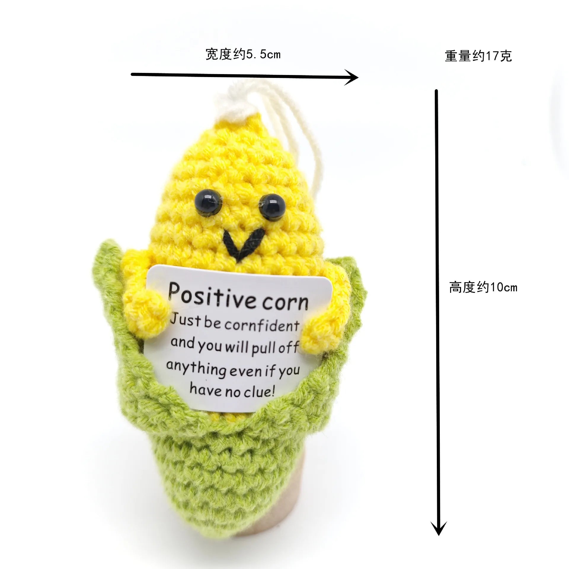 Funny Crochet Positive Energy Shark Doll – Emotional Support & Cute Knitted Woolen Bee Decor - Image 6