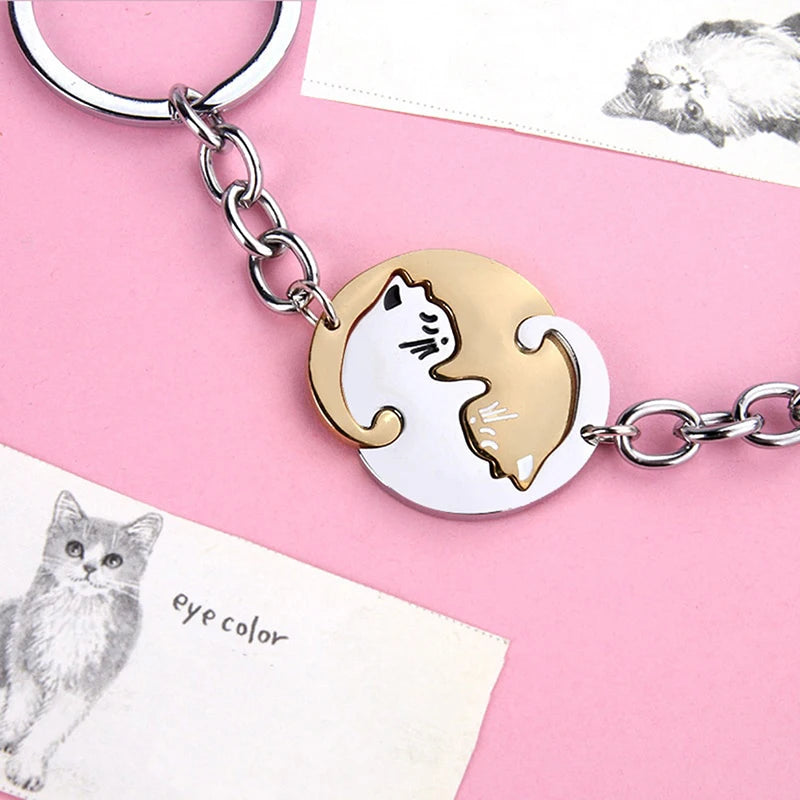 Cute Hug Cat Keychain - Image 4