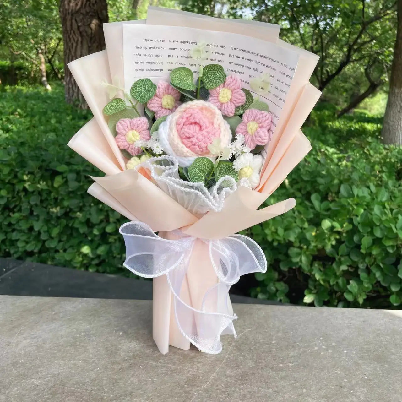 Finished Knitted Flowers – Sunflower Crochet Bouquet for Gifts & Decor - Image 19