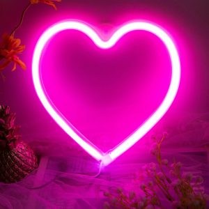 1PC Neon Heart Lights