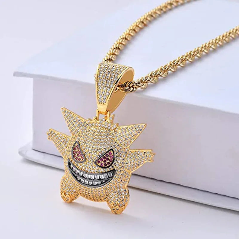 Anime Pokémon Diamond Pet Monster Pendant Necklace – Hip Hop Style Gift for Men & Women - Image 9