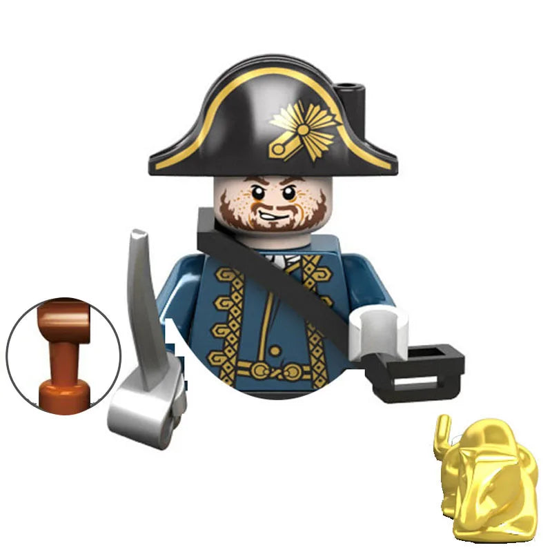 Pirates of the Caribbean Building Blocks Set – Mermaid Princess, Syrena, Sailor, Barbosa & Imperial Navy Figures - Image 70