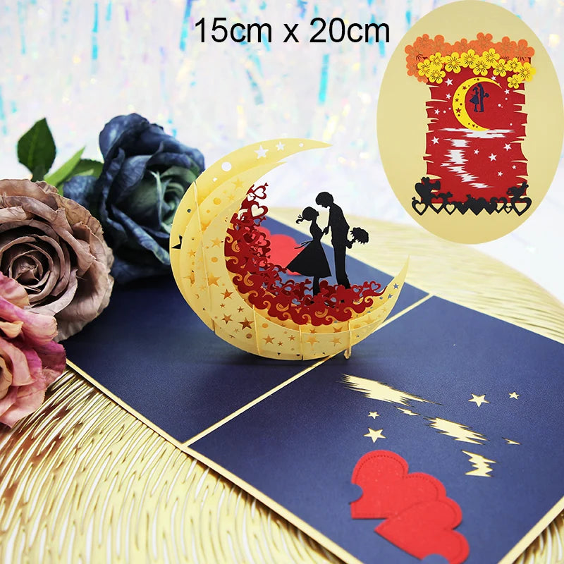 Hot 3D Creative Card – Valentine's Day, Wedding Invitation & Thank You Card - Image 11