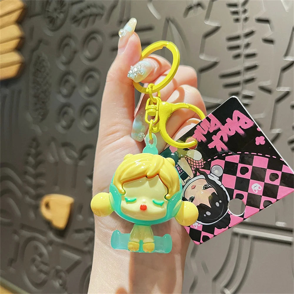 Creative UV Dream Bubble Girl Keychain – Cute Cartoon Pendant for Bags & Gifts - Image 7