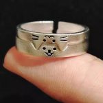 Cute Cat & Dog Animal Couple Rings