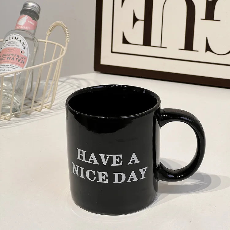 【Funny Middle Finger Design】Ceramic Coffee Mug – “Have a Nice Day” Creative Cup for Home & Office - Image 3
