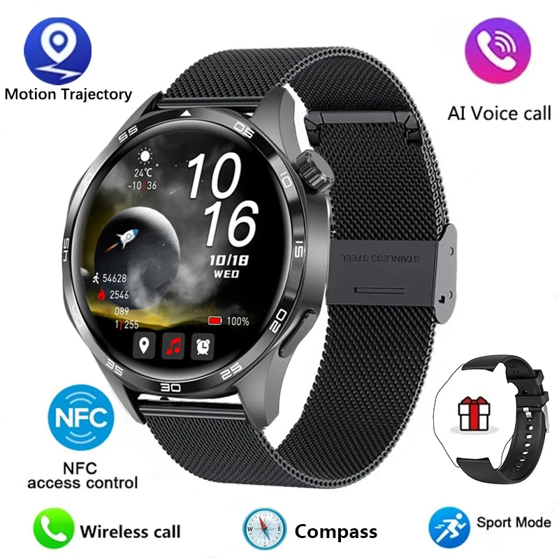 GT5 PRO Smart Watch for Men – 2024 AMOLED Display, Bluetooth Call, GPS, NFC & Compass - Image 9