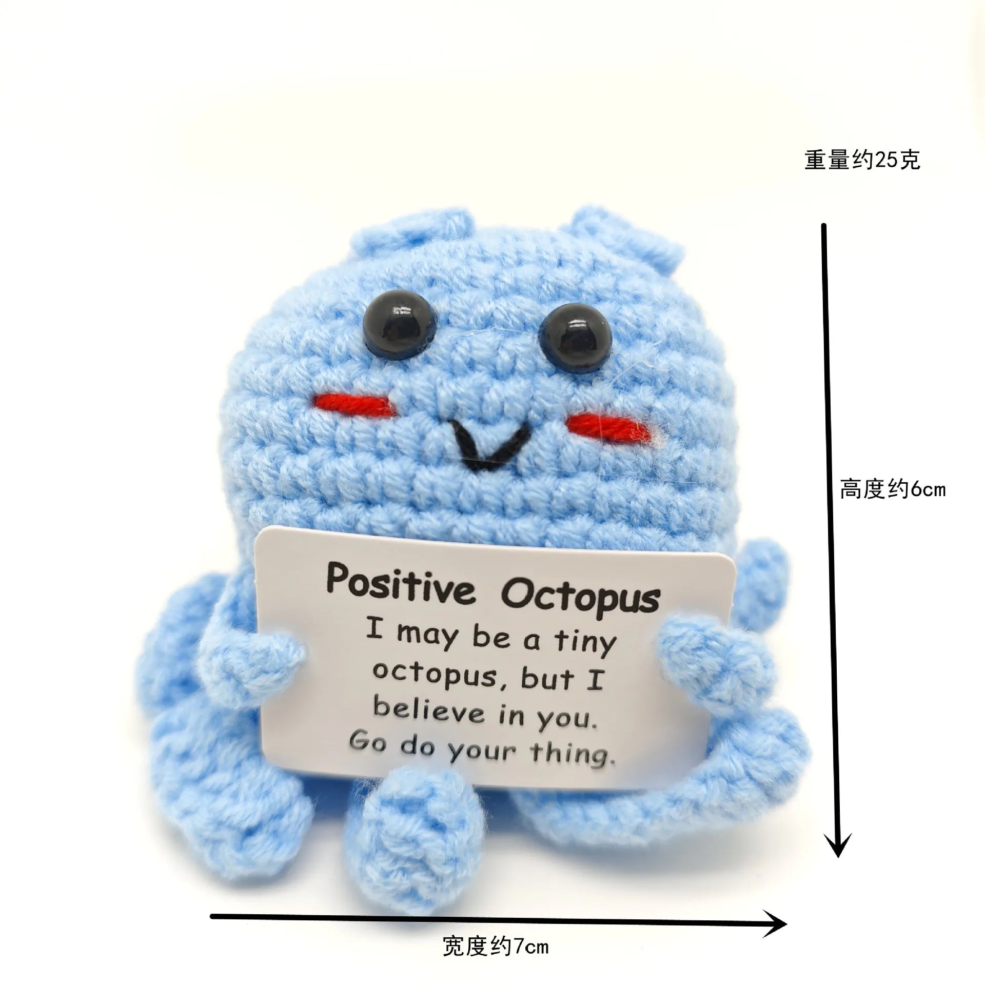 Funny Crochet Positive Energy Shark Doll – Emotional Support & Cute Knitted Woolen Bee Decor - Image 8