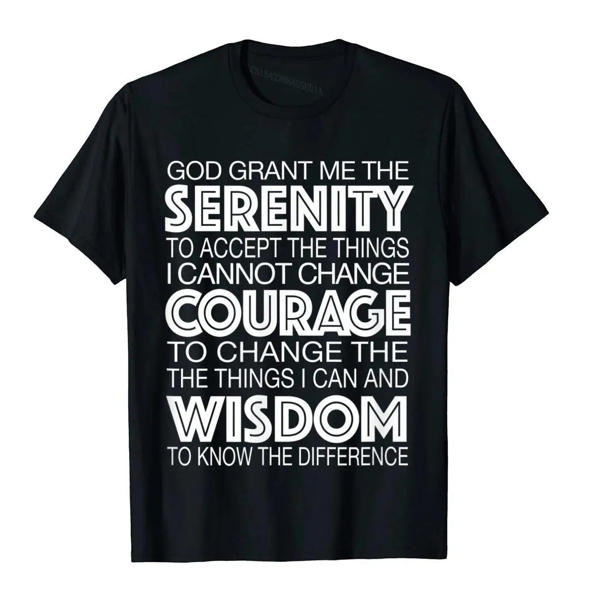 Serenity Prayer T-Shirt – Alcoholics Anonymous 12-Step Program Cotton Tee for Men - Image 7