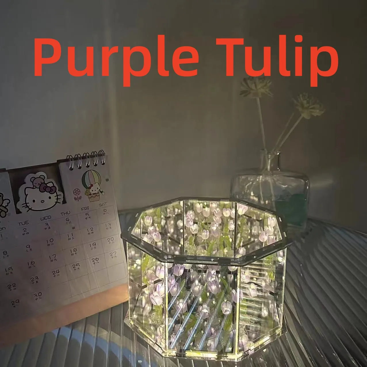 DIY Tulip Mirror Cube Lamp – 3D LED Nightlight Craft Kit & Handmade Gift - Image 10